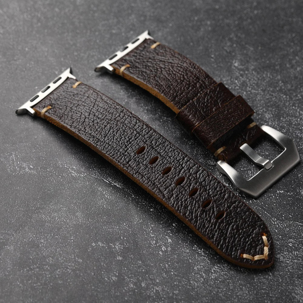 Aurelia Handmade Vintage Leather Strap For Apple Watch