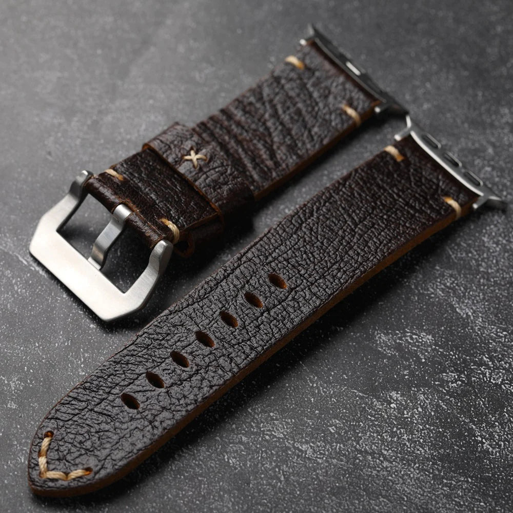 Aurelia Handmade Vintage Leather Strap For Apple Watch