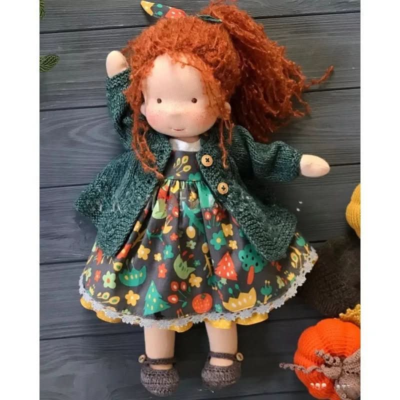 Boneca de Algodão Waldolly Waldorf para Brincadeira Suave, Natural, Imaginativa e Encanto Atemporal