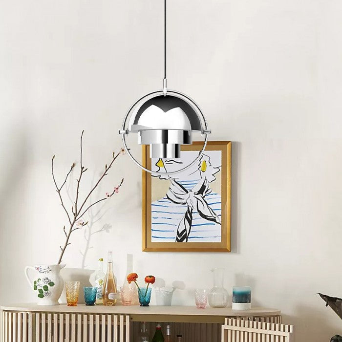 Lámpara Colgante LED NovaFlux Giratoria con Capas de Metal