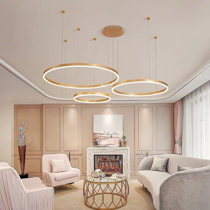 Lampada a sospensione moderna OrbisGlow con design LED circolare