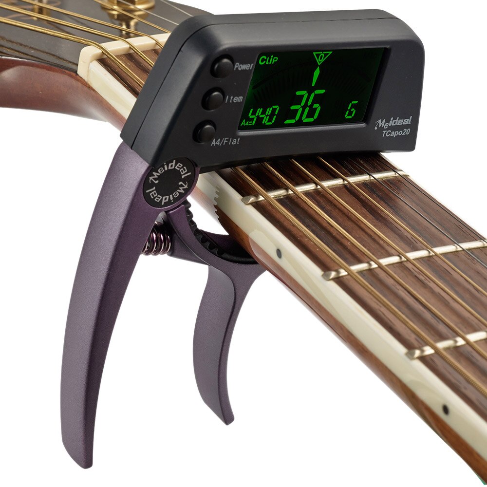 TuneGrip 2-w-1: kapodaster i tuner do gitary z wyświetlaczem LCD