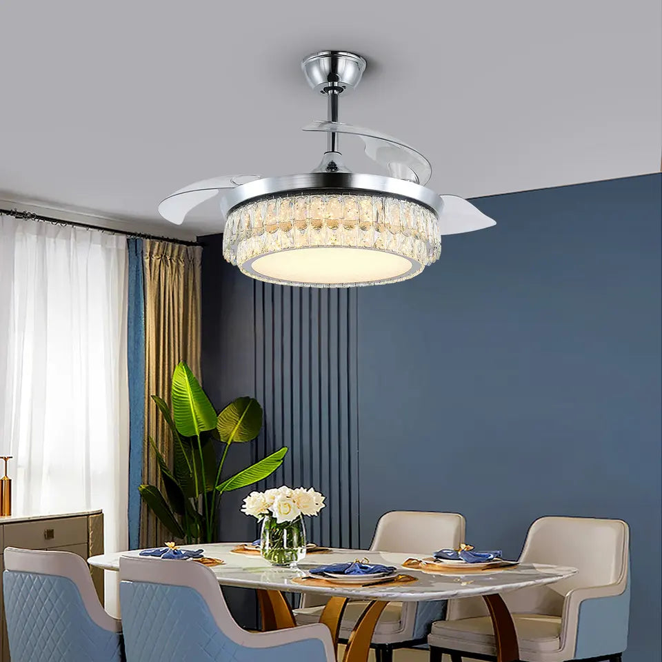 Ventilador de techo inteligente NovaFlow con aspas ocultas y luz