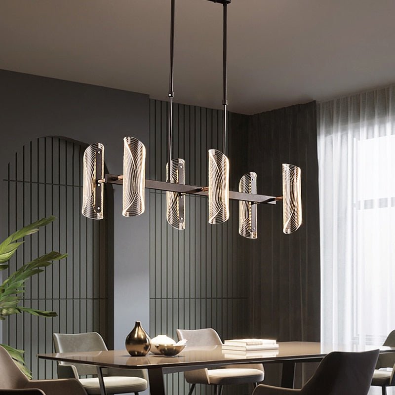NovaLume Acrylic Transformable Pendant Light With LED Compatibility