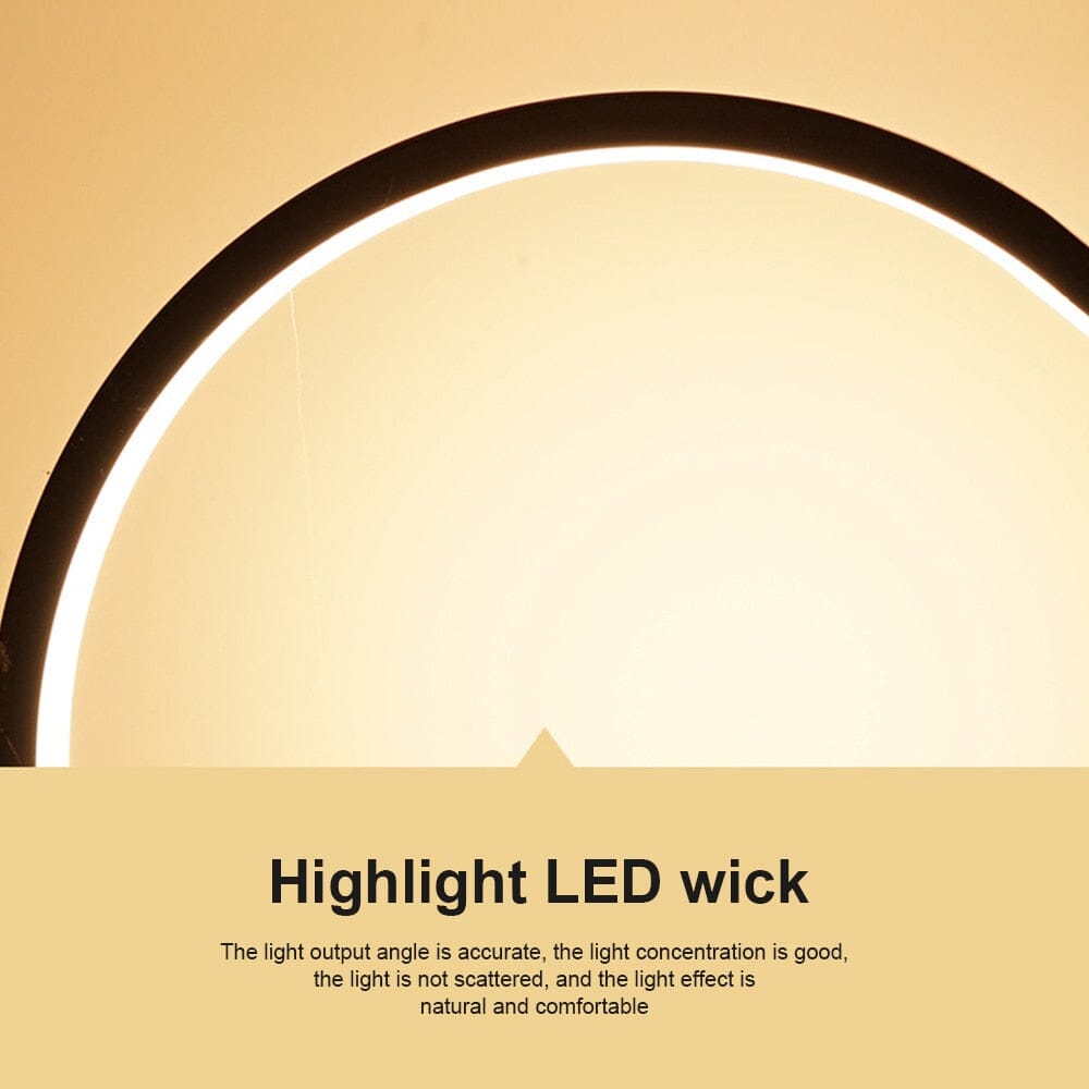 Lámpara Táctil LED NovaHalo para Interiores Modernos con Luz Blanca Cálida