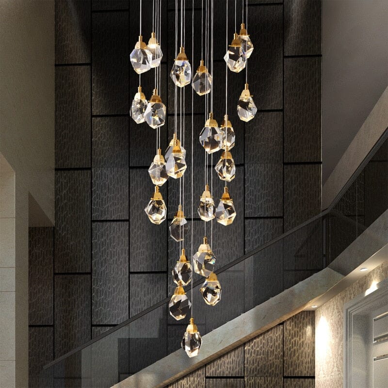 Lustre en Cristal Lyra avec Élégance Inspirée du Diamant