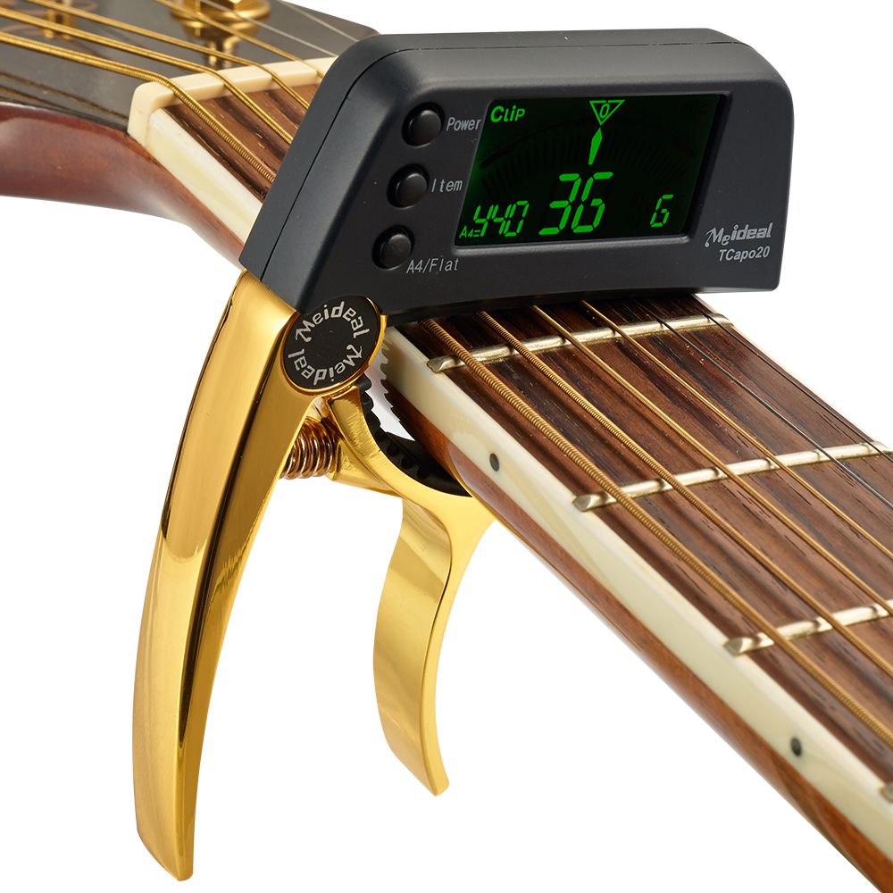 TuneGrip 2-w-1: kapodaster i tuner do gitary z wyświetlaczem LCD