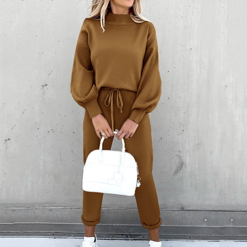 Cozy Cotton-Blend Two-Piece Lounge Set For Home And Everyday Wear