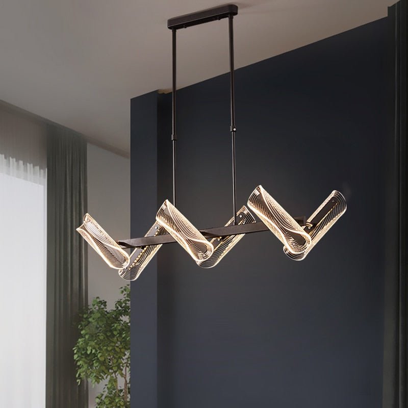 NovaLume Acrylic Transformable Pendant Light With LED Compatibility