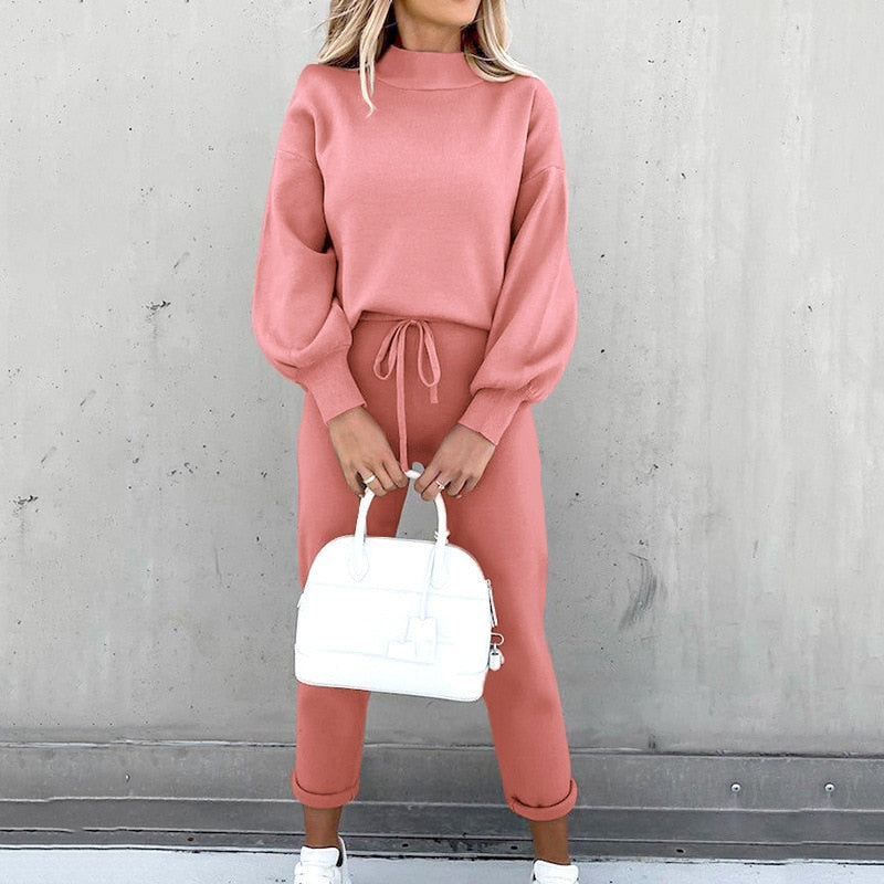 Cozy Cotton-Blend Two-Piece Lounge Set For Home And Everyday Wear