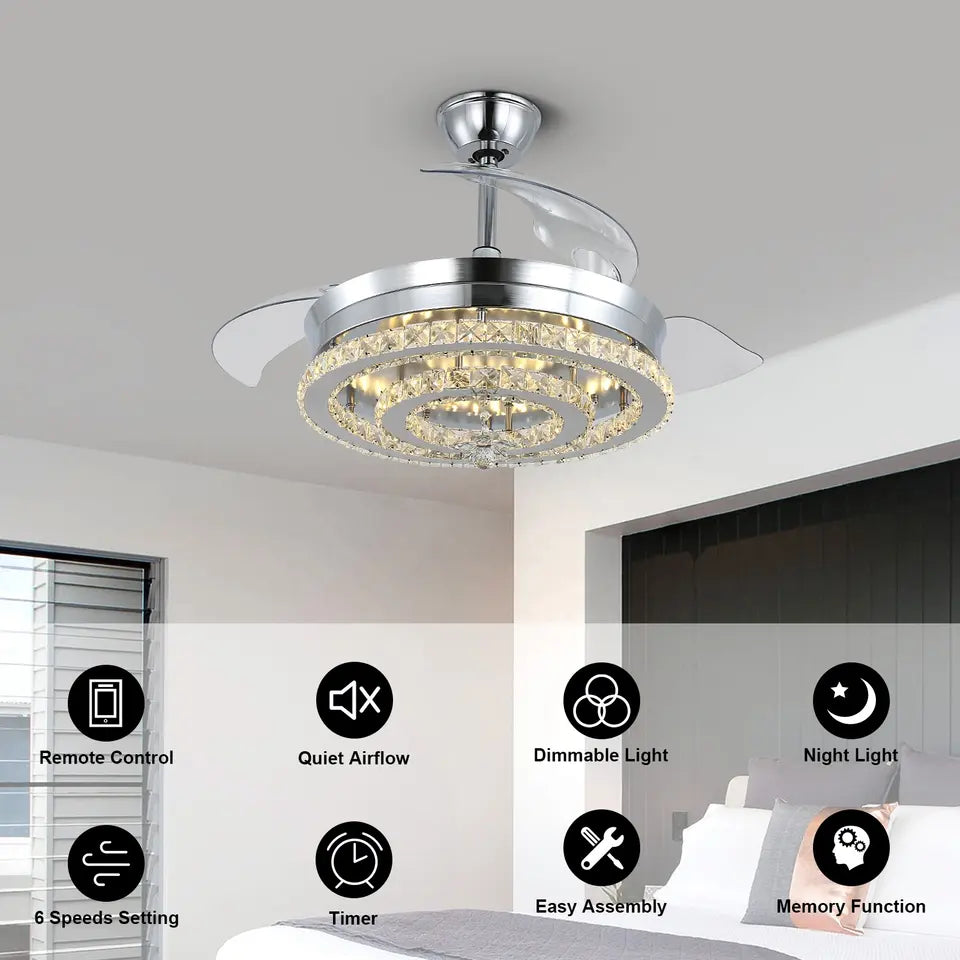 LumaBreeze 42 tuuman LED-kattotuuletin integroidulla valolla