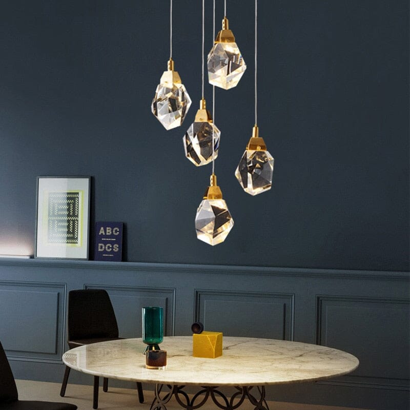 Lustre en Cristal Lyra avec Élégance Inspirée du Diamant