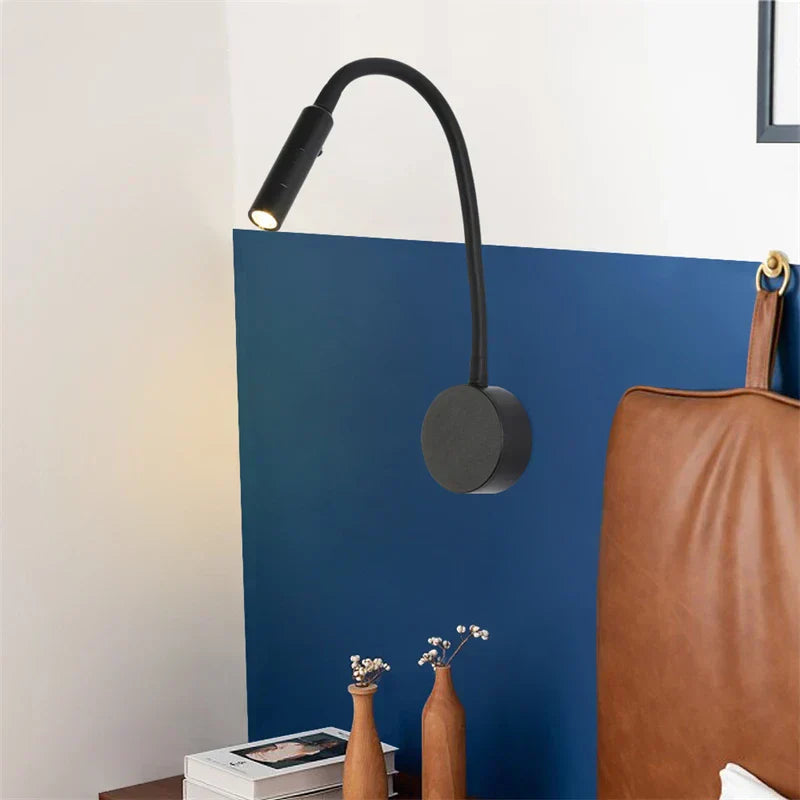 Contemporary Flexible LED Wall Light For Reading With Switch For Bedroom Or Study 1W To 3W
