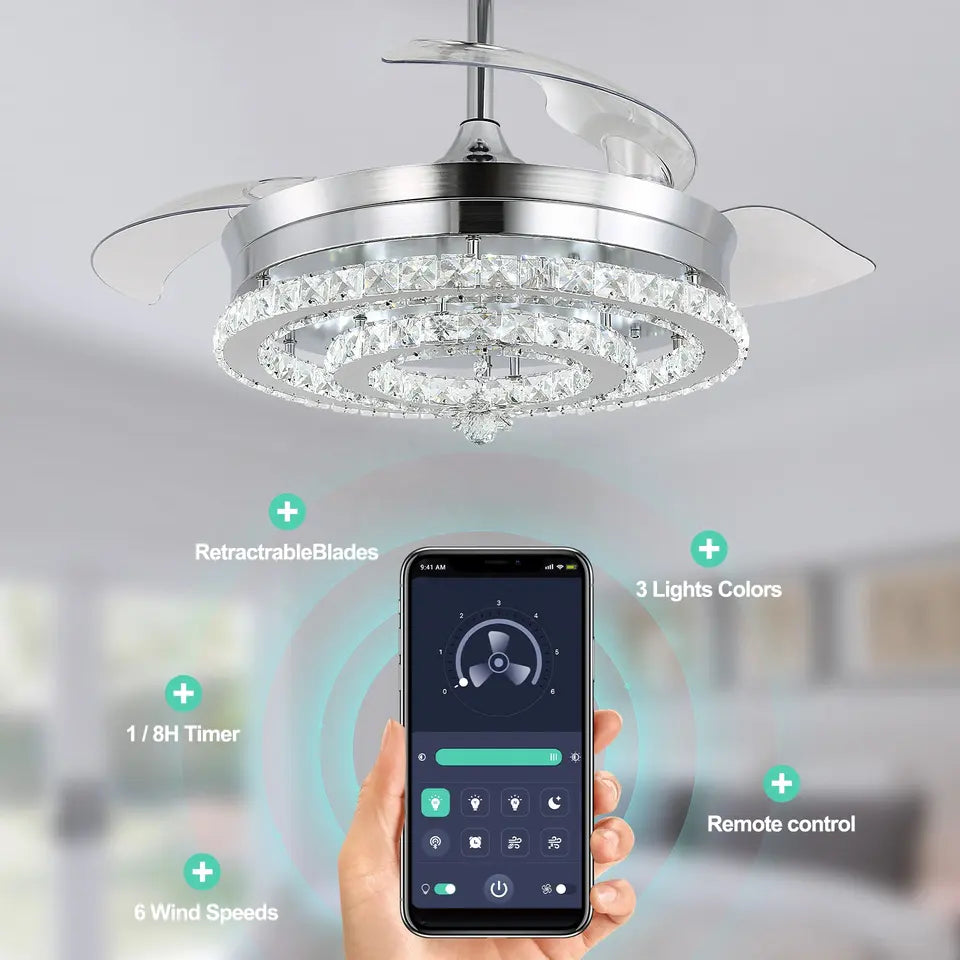 LumaBreeze 42 tuuman LED-kattotuuletin integroidulla valolla