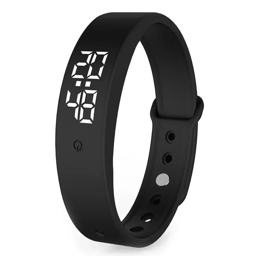 ساعة ذكية مقاومة للماء طراز BraceletV9 مع تنبيهات بالاهتزاز للاستخدام اليومي