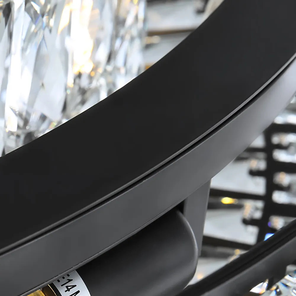 Lampadario a Cristalli Astra con Finitura Metallica Elegante per Case di Pregio