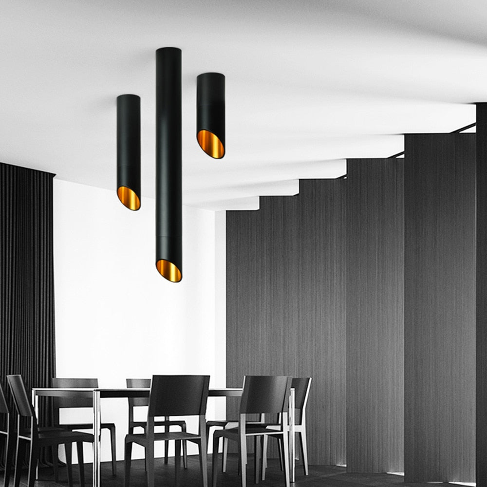 Moderní LED downlight kit Auralis s povrchovou montáží a čtyřmi délkami trubic