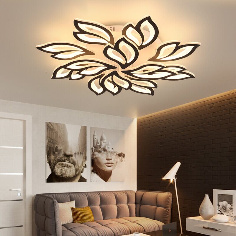 Lampada a Sospensione da Soffitto con Motivo Floreale in Acrilico LED