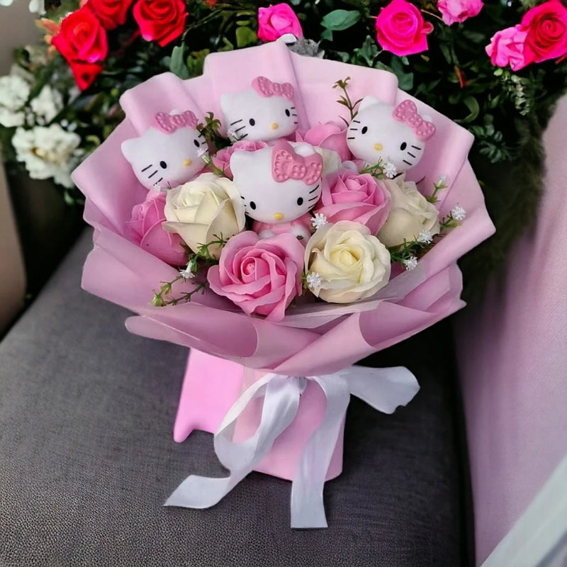 Hello Kitty Floral Bouquet For Birthdays And Joyful Surprises