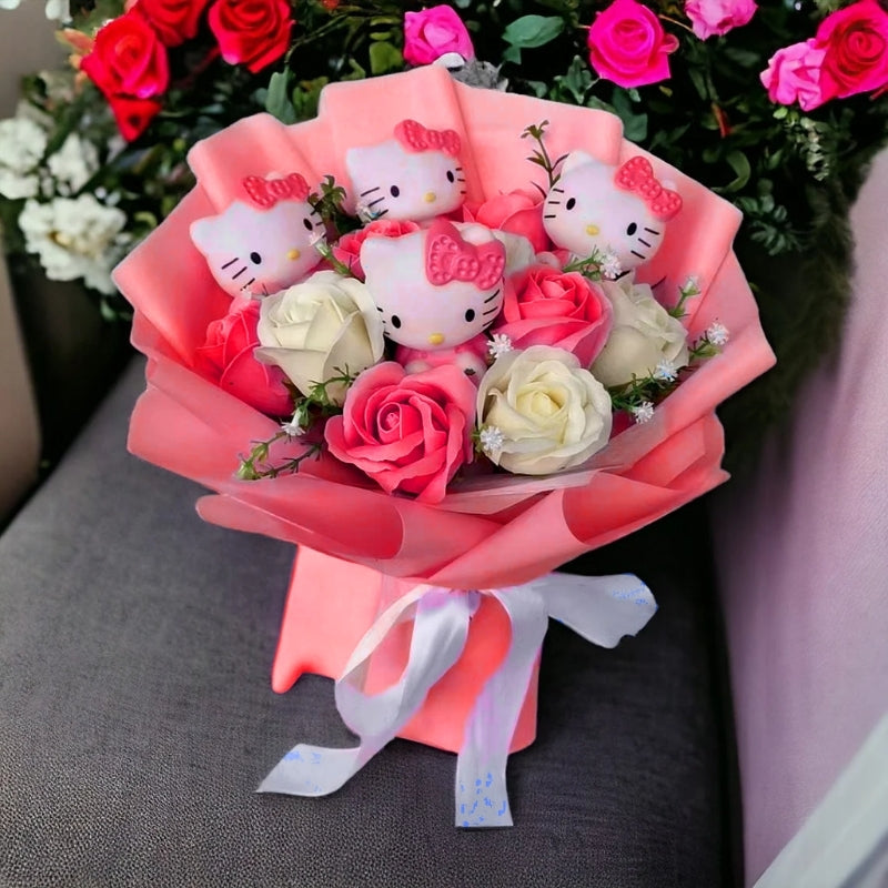Hello Kitty Floral Bouquet For Birthdays And Joyful Surprises