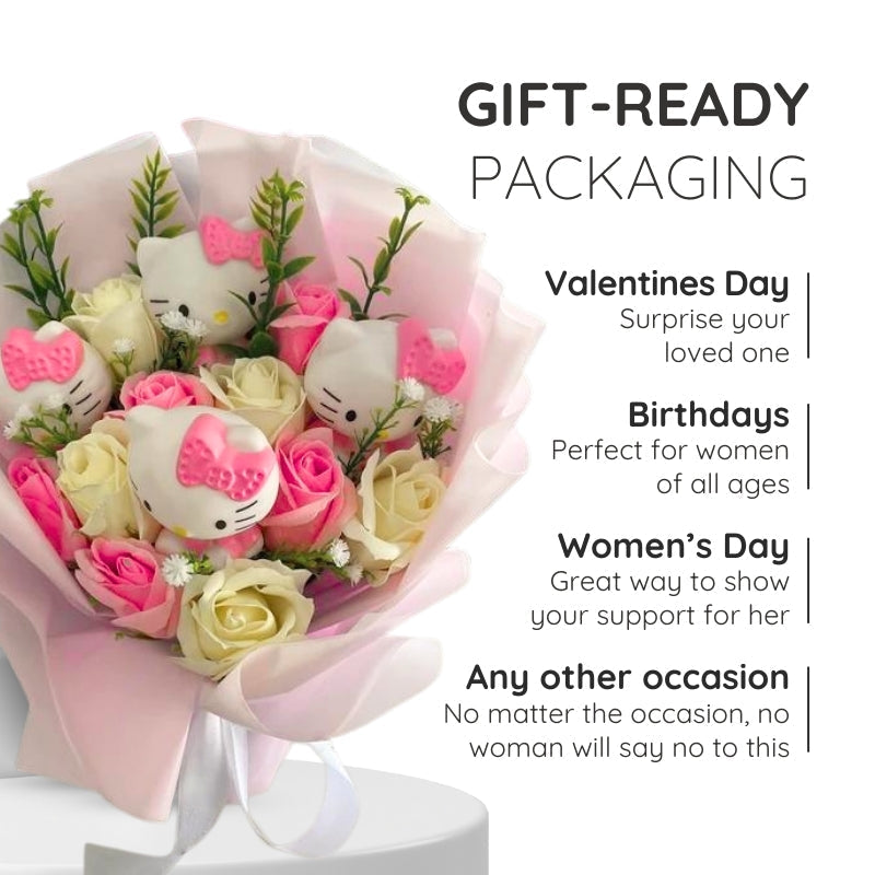 Hello Kitty Floral Bouquet For Birthdays And Joyful Surprises