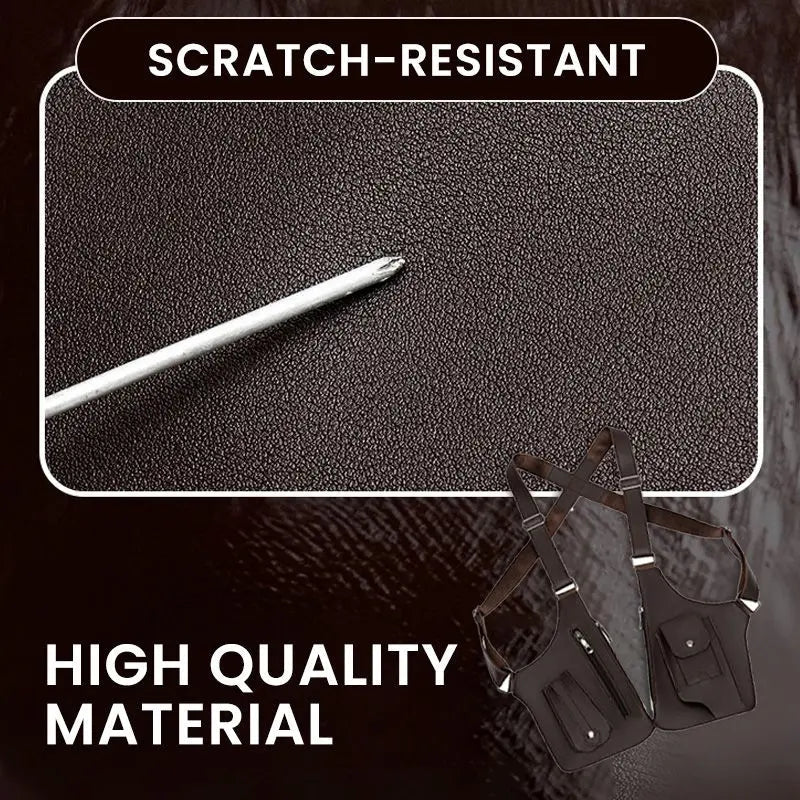 Bolso bandolera antirrobo para hombre en cuero PU resistente al agua y almacenamiento EDC