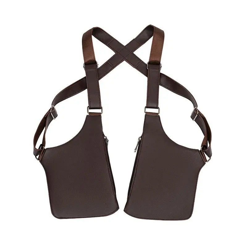 Bolso bandolera antirrobo para hombre en cuero PU resistente al agua y almacenamiento EDC