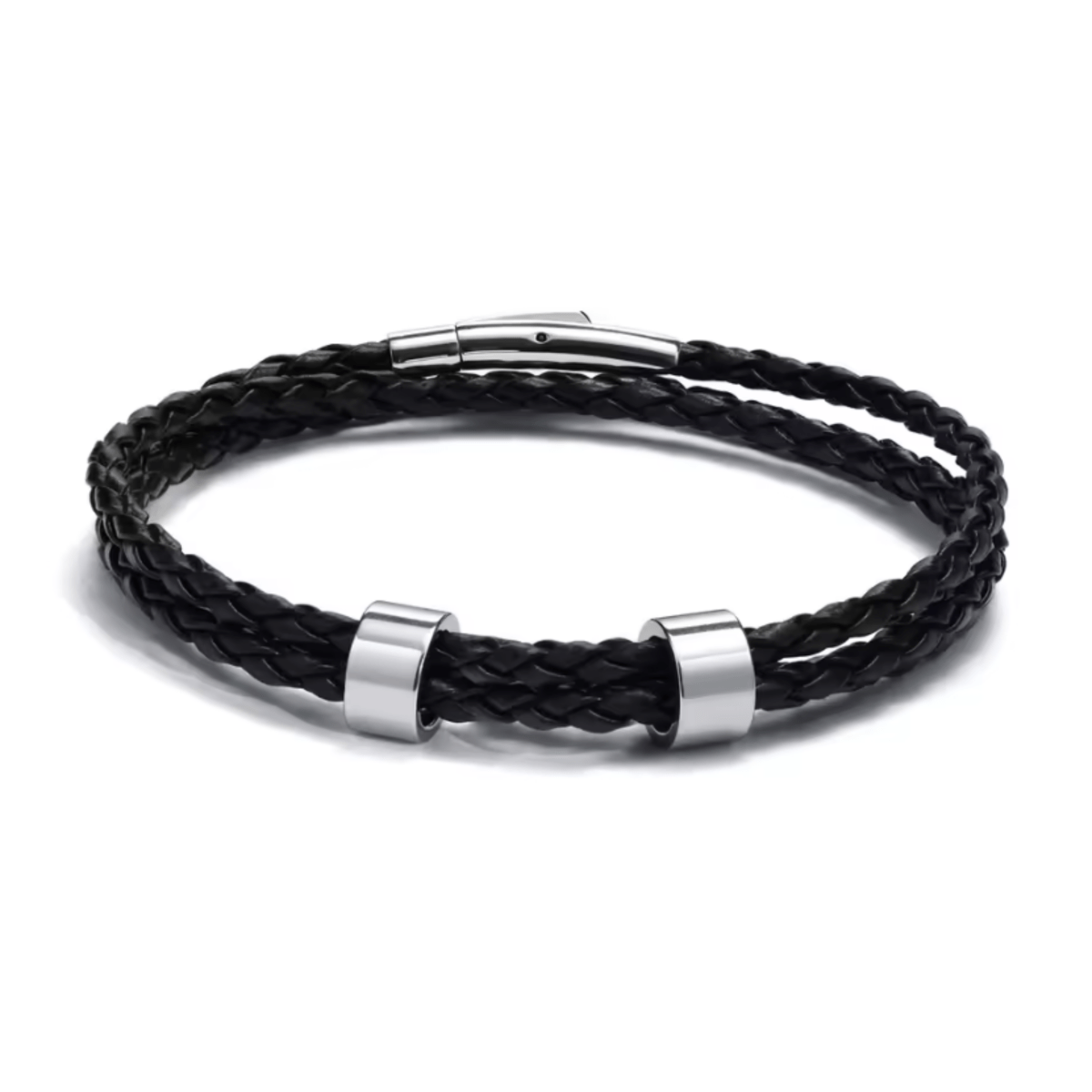 Pulsera trenzada duradera para hombre NovaForge con cuentas personalizadas con nombre