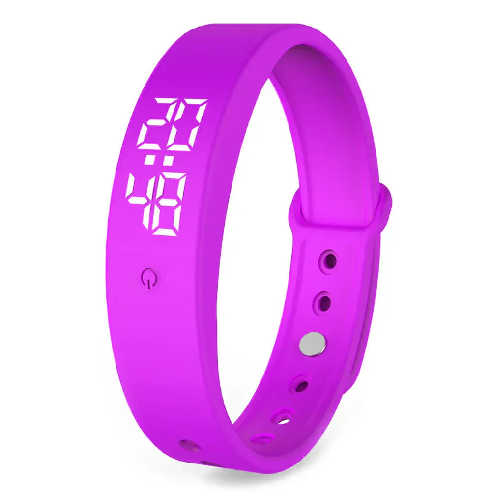 ساعة ذكية مقاومة للماء طراز BraceletV9 مع تنبيهات بالاهتزاز للاستخدام اليومي