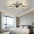 Ventilator de tavan NovaLuxe cu 6 viteze și lumină cu floare de cristal