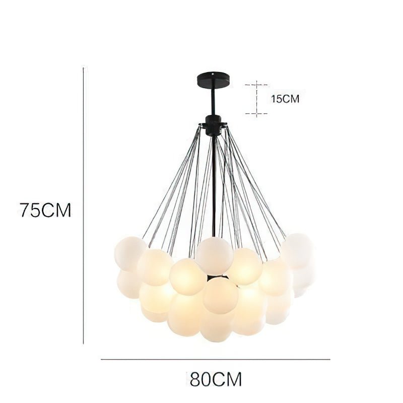 Lampada a Sospensione Elegante Lumira con Globetti in Vetro Satinato