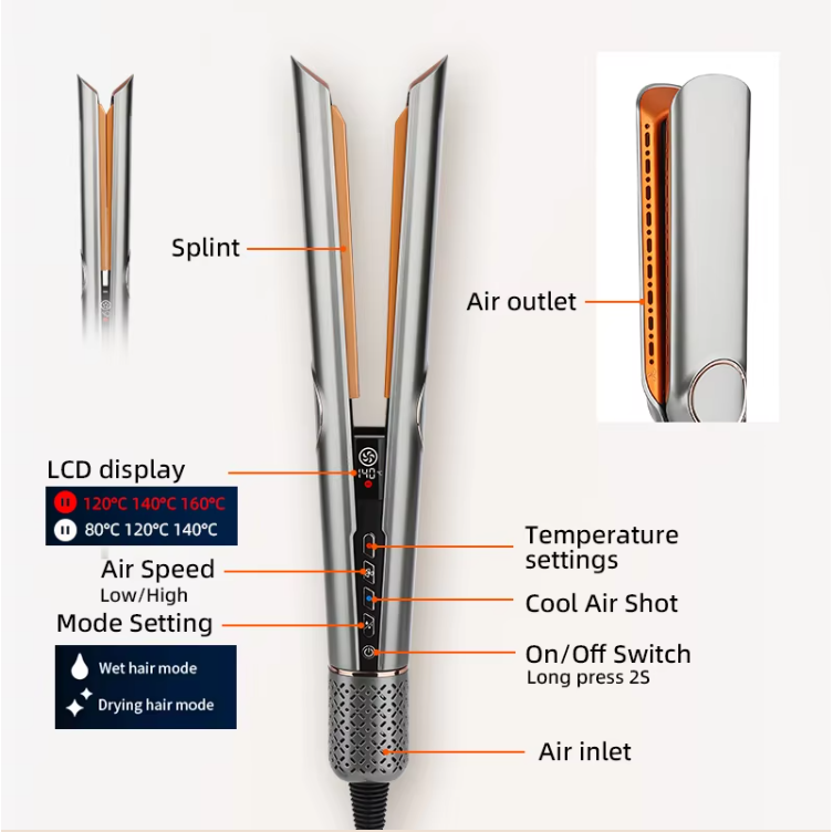 VivaRise Duo Styler Secador y Alisador de Cabello 2 en 1