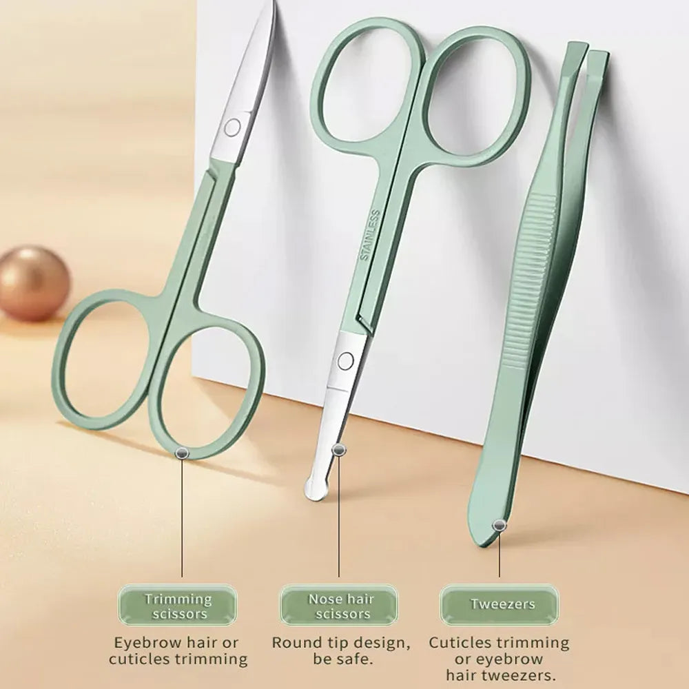 LuxNails Stainless Steel Nail Care Kit With Portable Storage Box