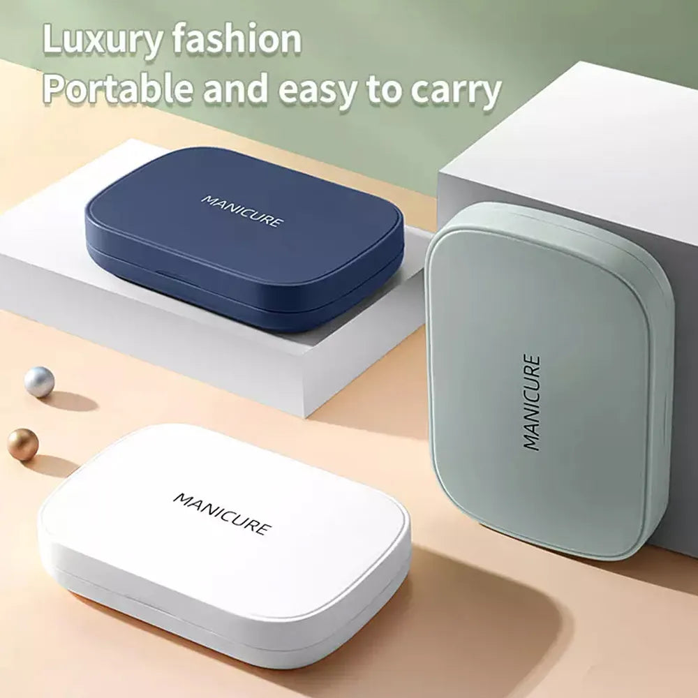 LuxNails Stainless Steel Nail Care Kit With Portable Storage Box