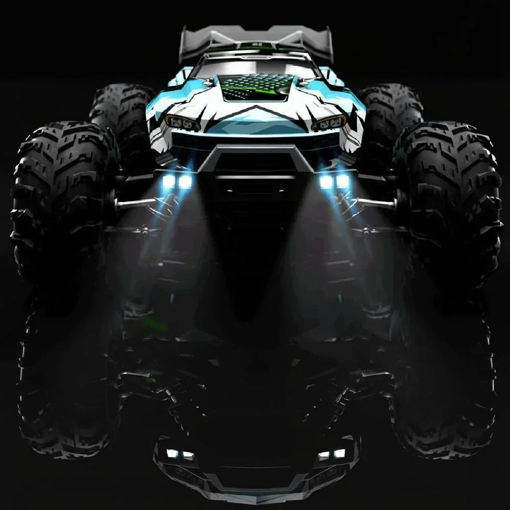 RidgeStorm 1:16 Scale Electric Off-Road RC Truck Featuring LED Headlights