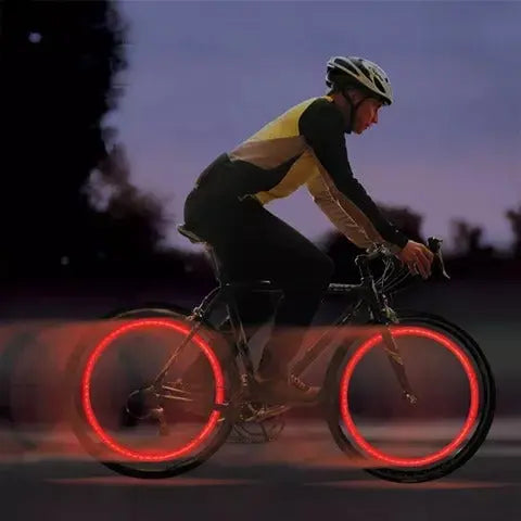 Luces LED para válvulas de bicicleta LumaGlow para ciclismo nocturno y condiciones de poca luz