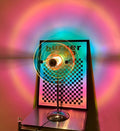 Orion Retro disková LED stolní lampa na stůl, komodu a noční stolek