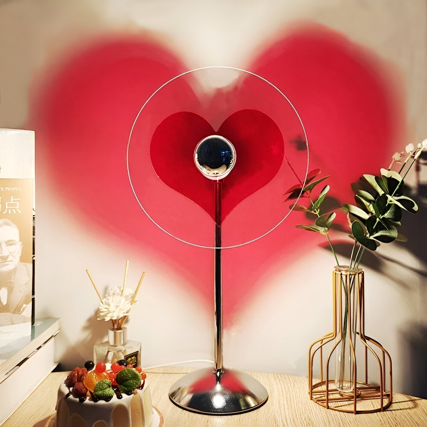 Orion Retro disková LED stolní lampa na stůl, komodu a noční stolek