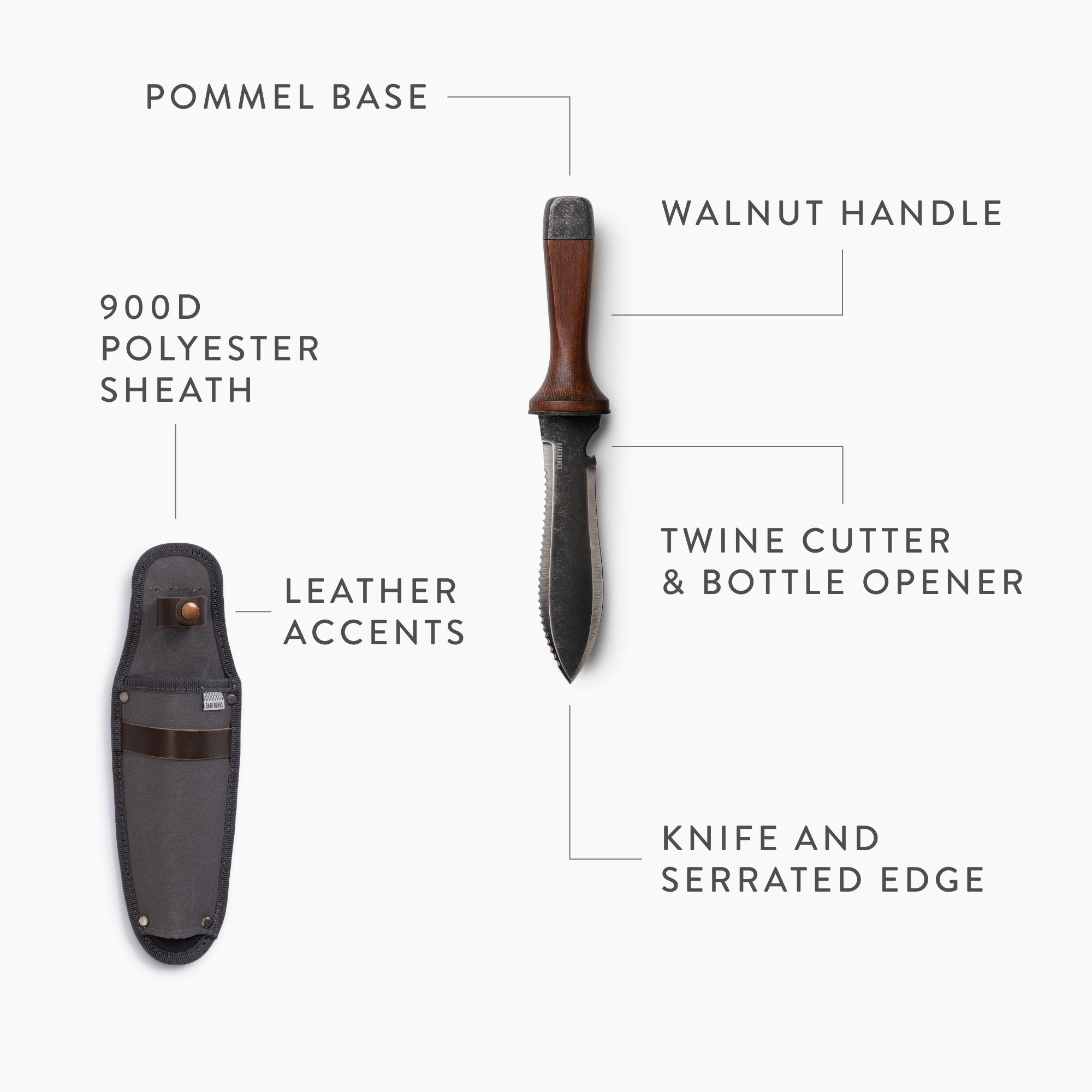 Coltello da sopravvivenza resistente per uso quotidiano e trekking