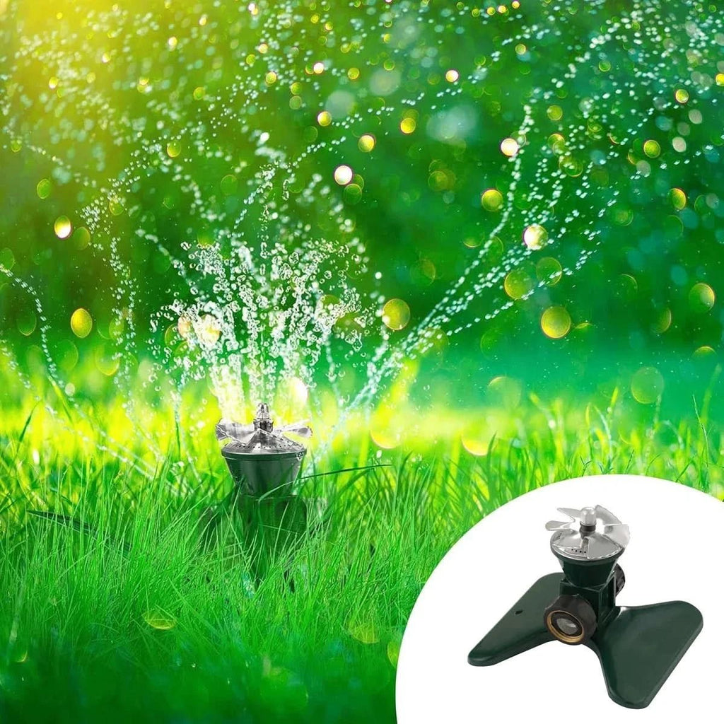 HydroSpin Sprinkler System, 360 Degree Coverage, Durable Metal Construction