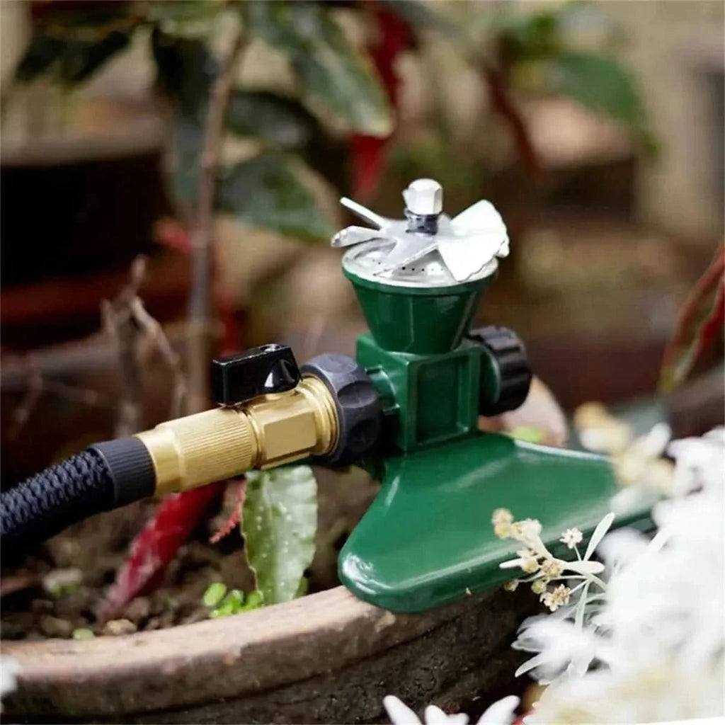 HydroSpin Sprinkler System, 360 Degree Coverage, Durable Metal Construction