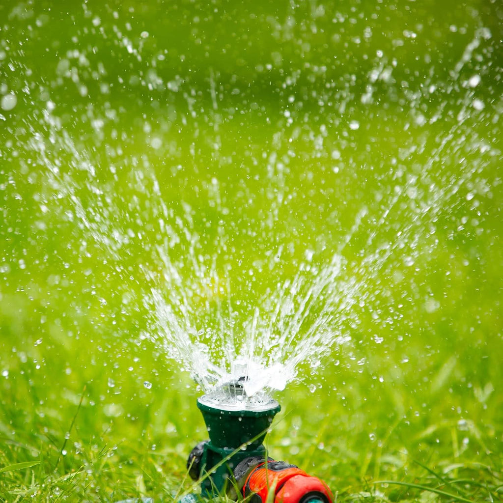 HydroSpin Sprinkler System, 360 Degree Coverage, Durable Metal Construction