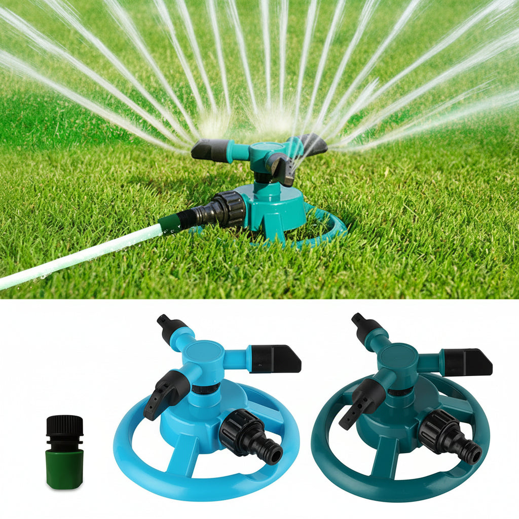 Turbo Bloom 360-Degree Lawn Sprinkler For Uniform Garden Coverage