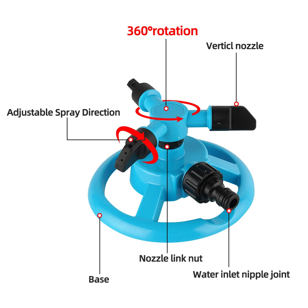 Turbo Bloom 360-Degree Lawn Sprinkler For Uniform Garden Coverage