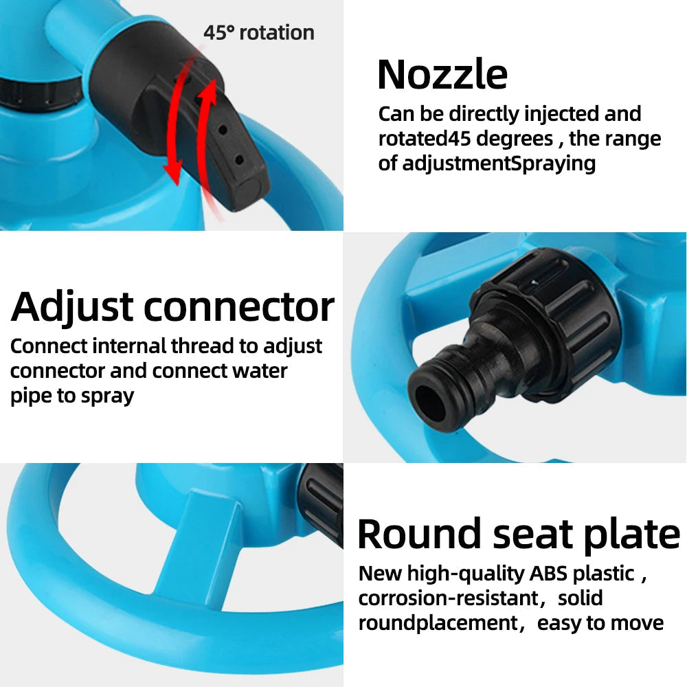 Turbo Bloom 360-Degree Lawn Sprinkler For Uniform Garden Coverage