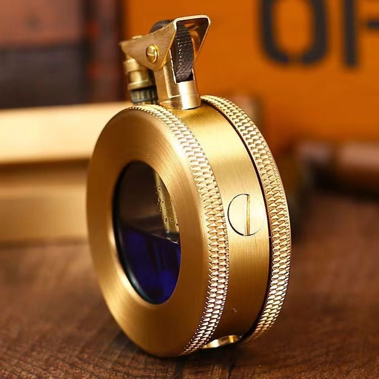 Aurora Lighter With Vintage Metal Finish Classic Windproof Design And Retro Charm