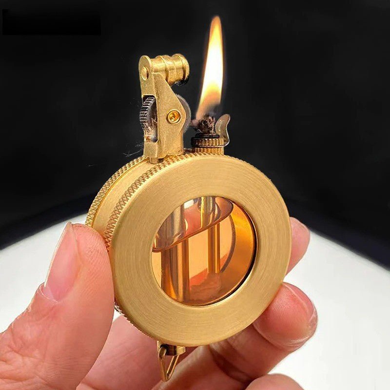 Aurora Lighter With Vintage Metal Finish Classic Windproof Design And Retro Charm