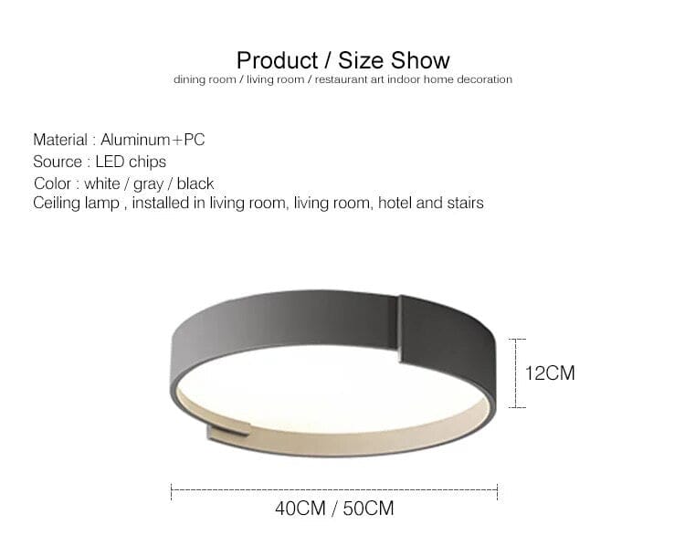 Lampada da soffitto minimalista LuminaLine con LED a risparmio energetico