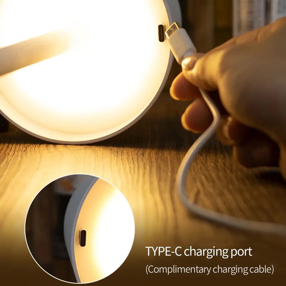 Lampada da Tavolo LED Ricaricabile Senza Fili e Dimmerabile HaloLux