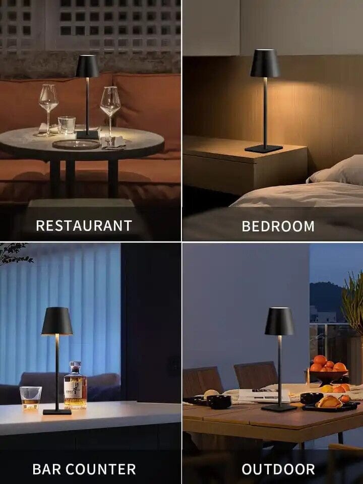 Lampada da Tavolo LED Ricaricabile Senza Fili e Dimmerabile HaloLux